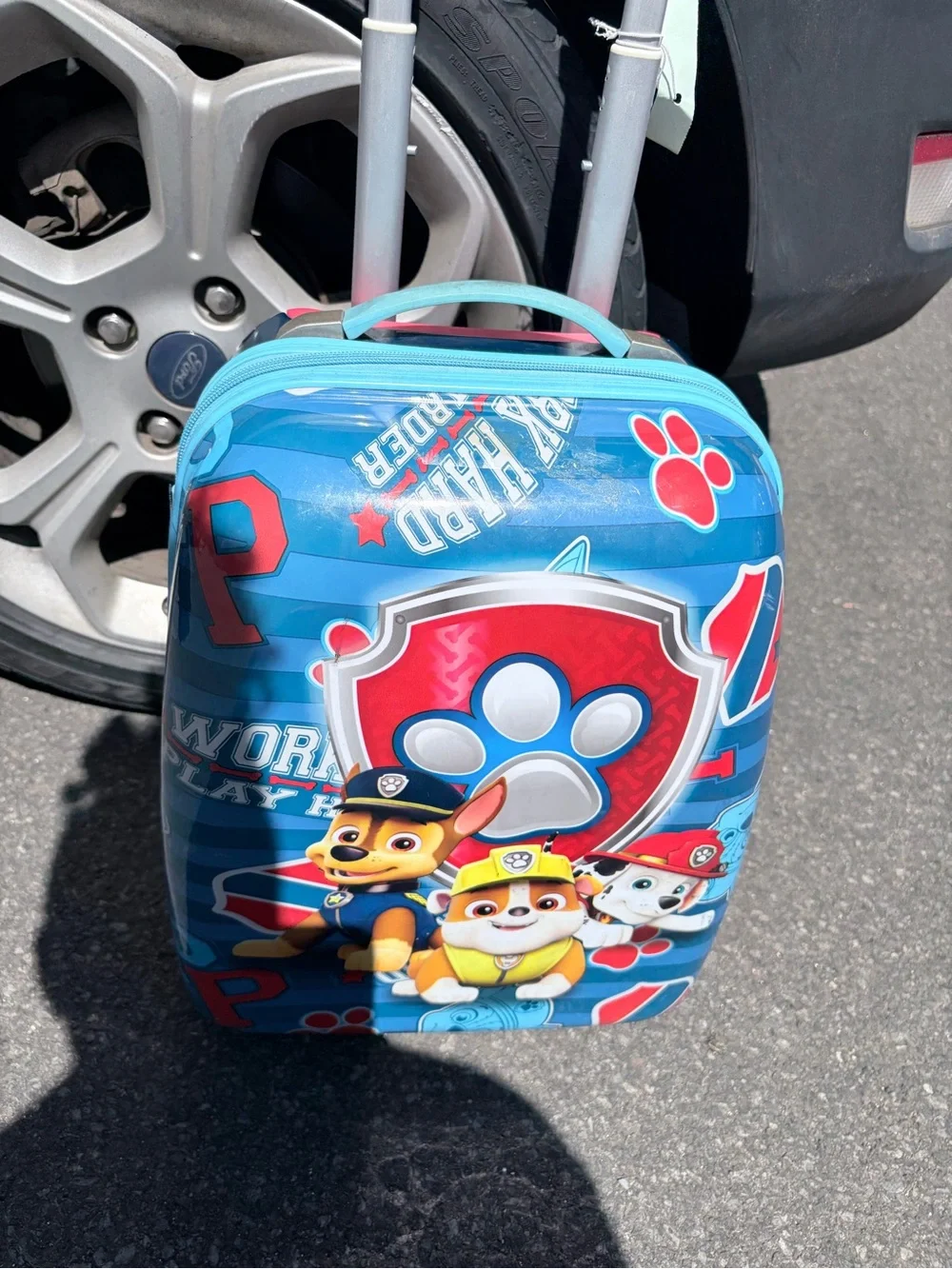 Paw Patrol Blue Red Kids Rolling Backpack Luggage